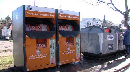 Die neuen Altkleidercontainer sorgen f&uuml;r ein gepflegteres Stadtbild (Quelle: RTF.3)